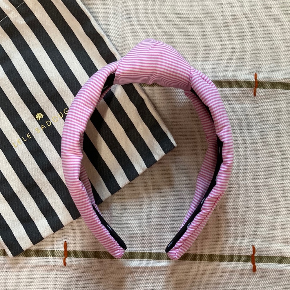 Lele Sadoughi Pink Stripe Headband
